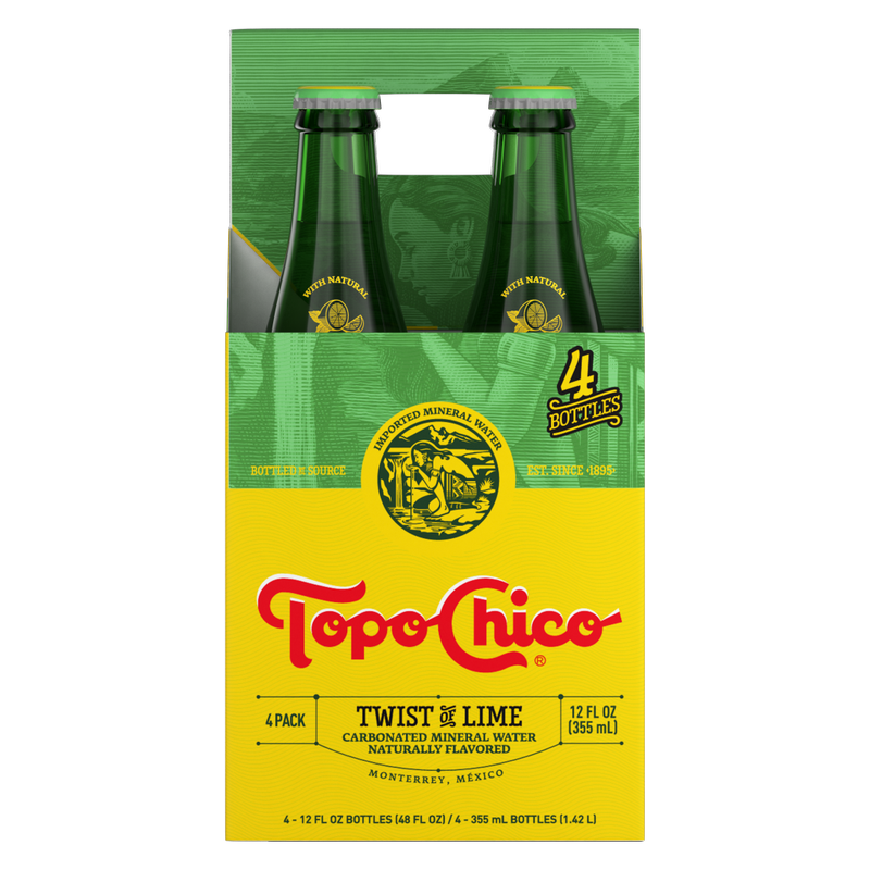 Topo Chico Twist Of Lime 4pk 12oz Glass Btl
