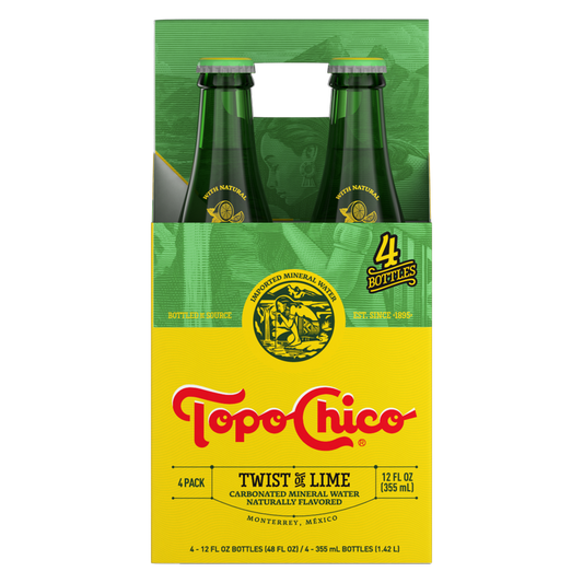 Topo Chico Twist Of Lime 4pk 12oz Glass Btl