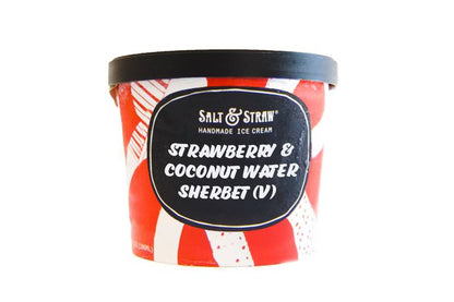Salt & Straw Strawberry and Coconut Water Sherbet Ice Cream 3.6oz