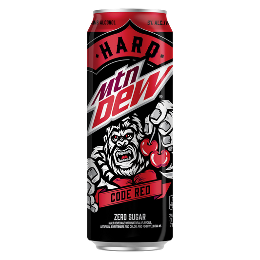 MTN DEW Hard Zero Sugar Code Red Single 24oz Can 5% ABV