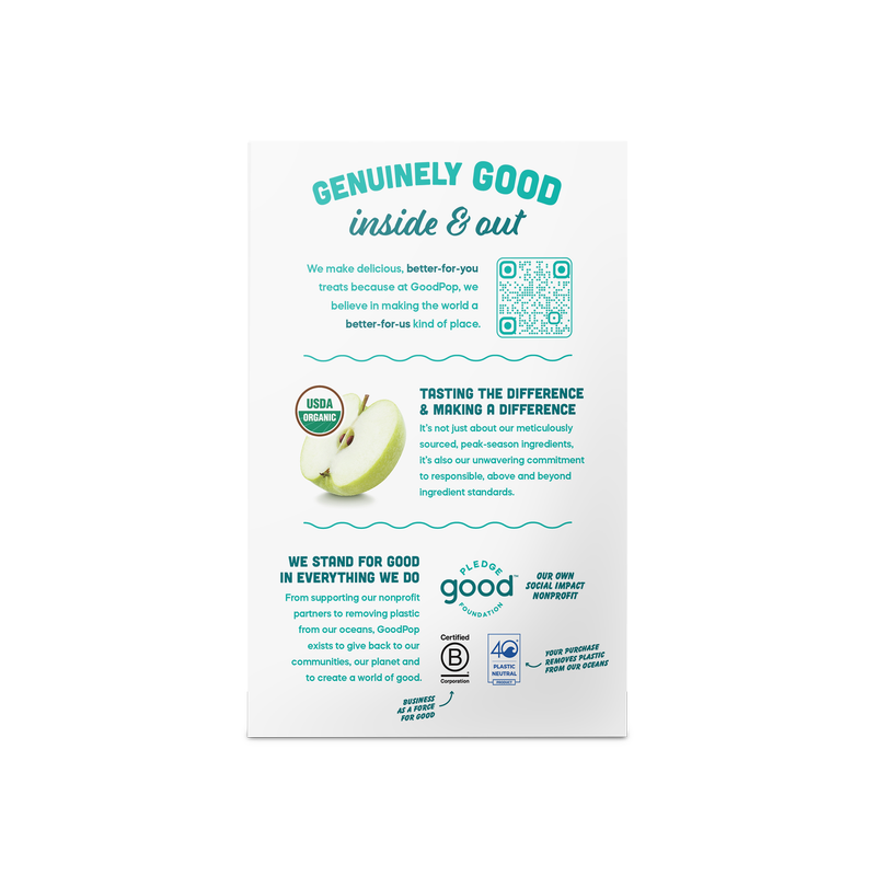 GoodPop Green Apple Junior Pops 6 ct