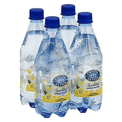 Crystal Geyser Lemon Sparkling Mineral Water 4pk 18oz