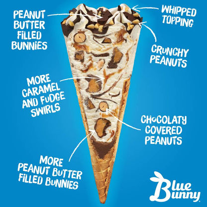 Blue Bunny Bunny Tracks Load'd Cones 4ct