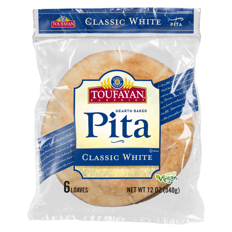 Toufayan White Pita Bread - 12oz
