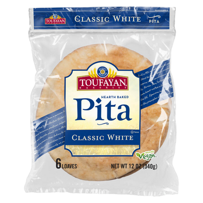 Toufayan White Pita Bread - 12oz