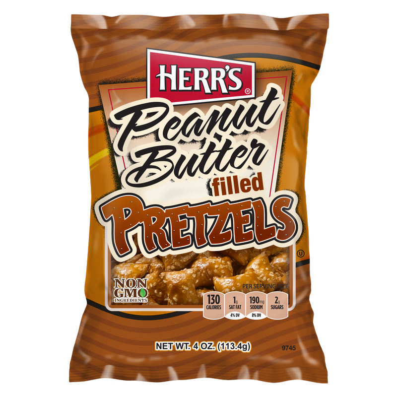 Herr's Peanut Butter Filled Pretzels, 4 oz
