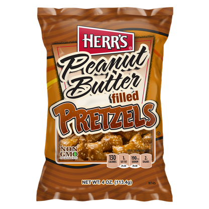 Herr's Peanut Butter Filled Pretzels, 4 oz