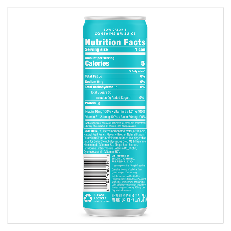 Gorgie Tropical Punch Energy Drink 12oz Can