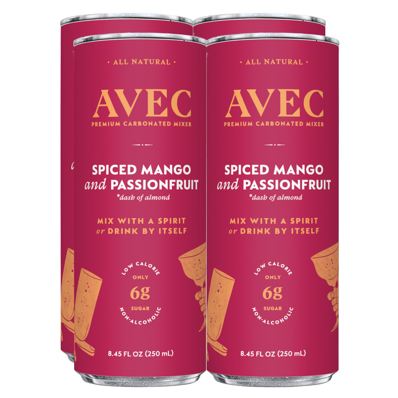 AVEC Spiced Mango and Passion Fruit 4pk 8.5oz Can