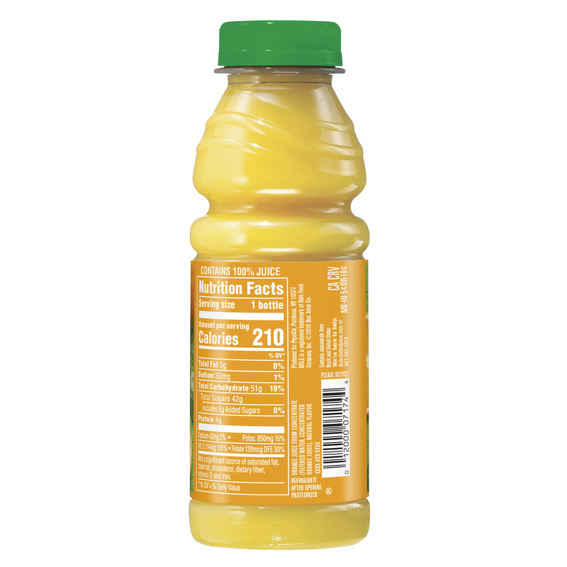 Dole Orange Juice 15.2oz Btl