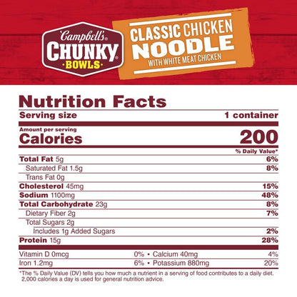 Campbell's Chunky Classic Chicken Noodle Soup 15.25oz 8 CT