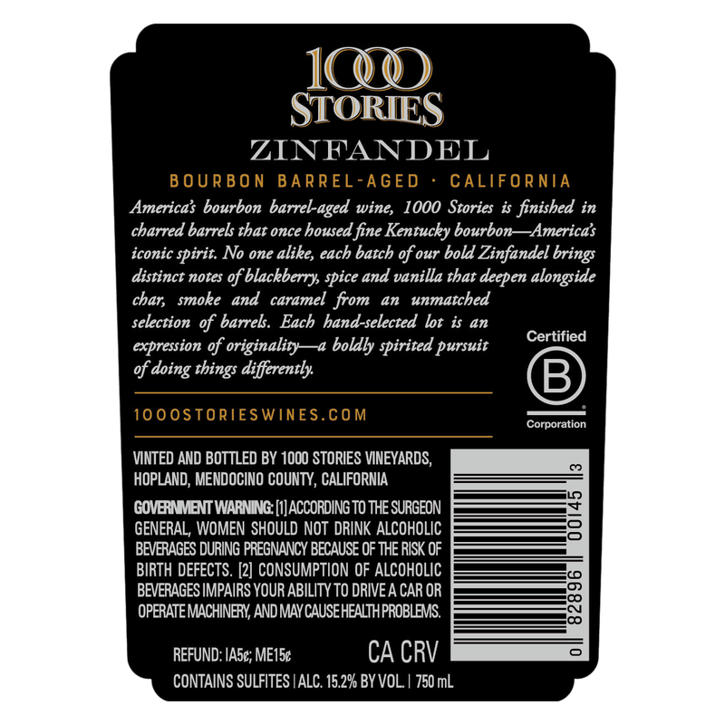 1000 Stories Zinfandel 750 ml