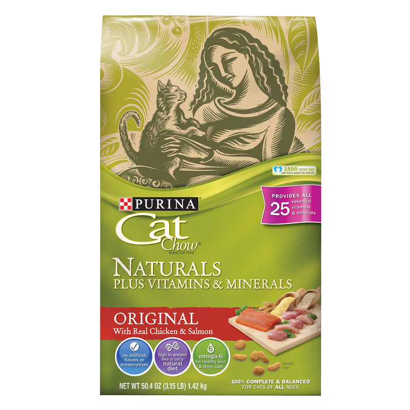 Purina Cat Chow Naturals with Chicken and Salmon Dry Cat Food 3.15lb