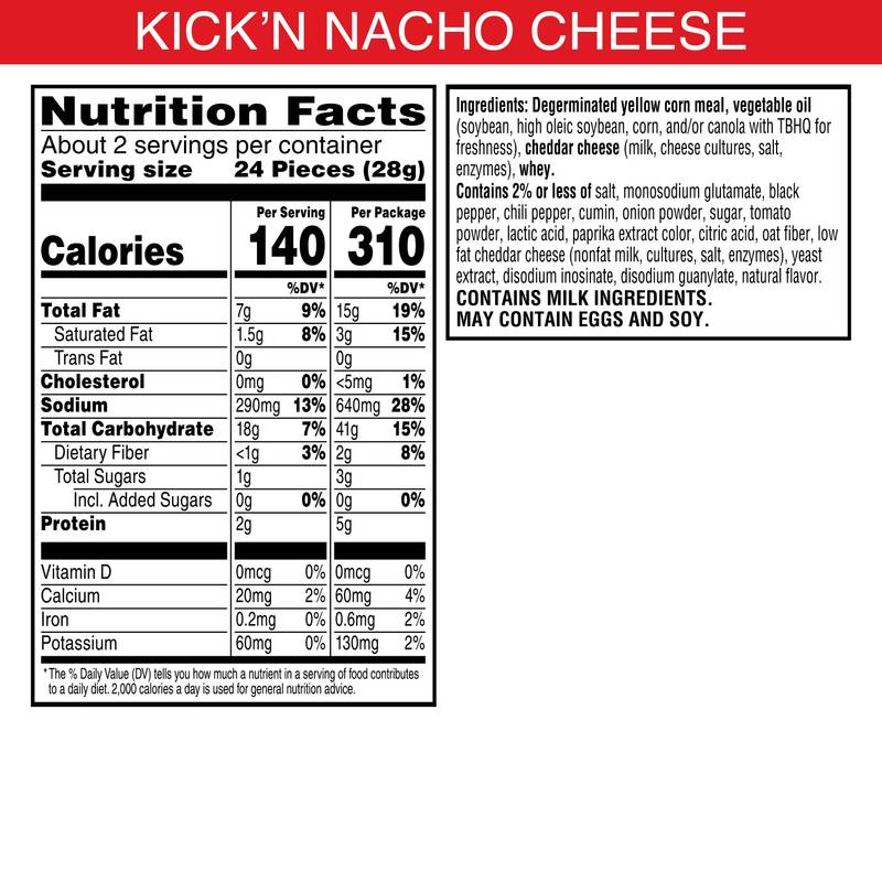 Cheez-it Crunch Kick'n Nacho Cheese, 2.25 oz