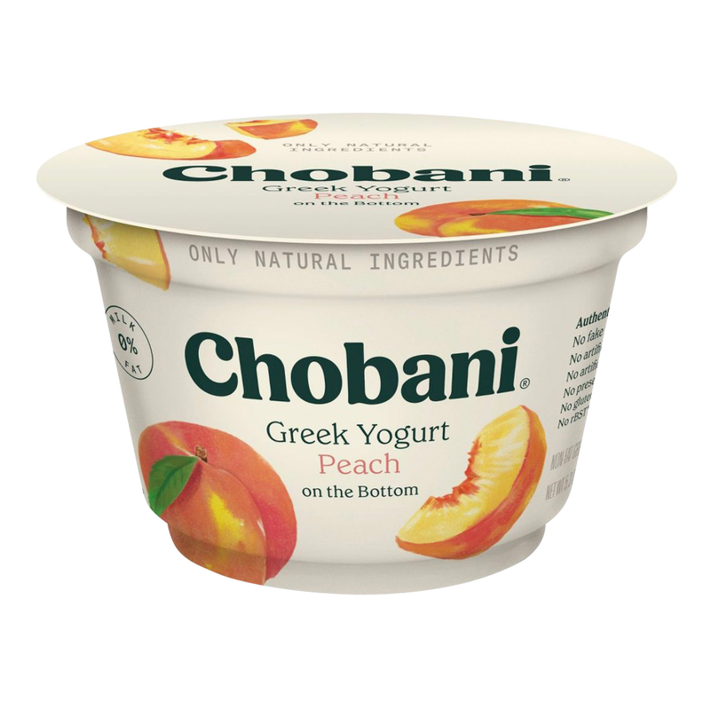 Chobani Peach on the Bottom Nonfat Greek Yogurt - 5.3oz