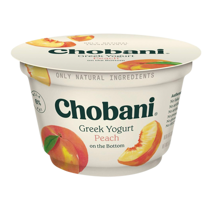 Chobani Peach on the Bottom Nonfat Greek Yogurt - 5.3oz