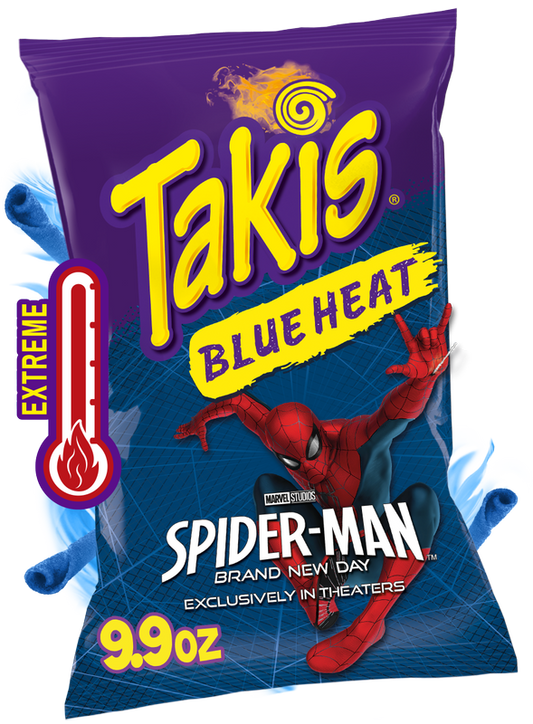 Takis Blue Heat Spicy Rolled Tortilla Chips Sharing Size Bag 9.9oz