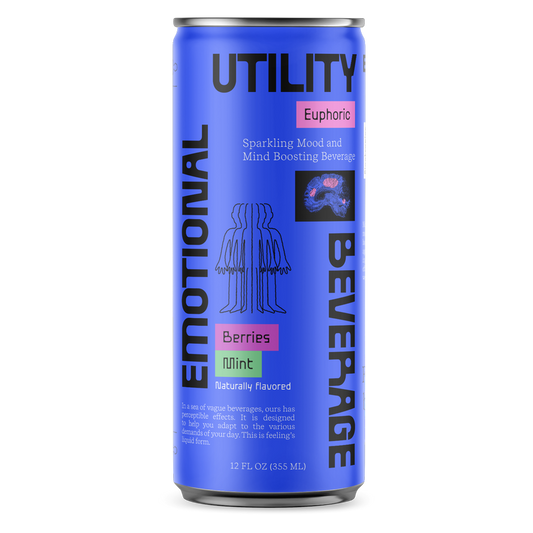 Emotional Utility Beverage Berries Mint Euphoric Sparkling Beverage 12oz Btl