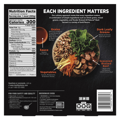 Healthy Choice Frozen Power Bowls Korean-Inspired Beef Meal 9.5oz