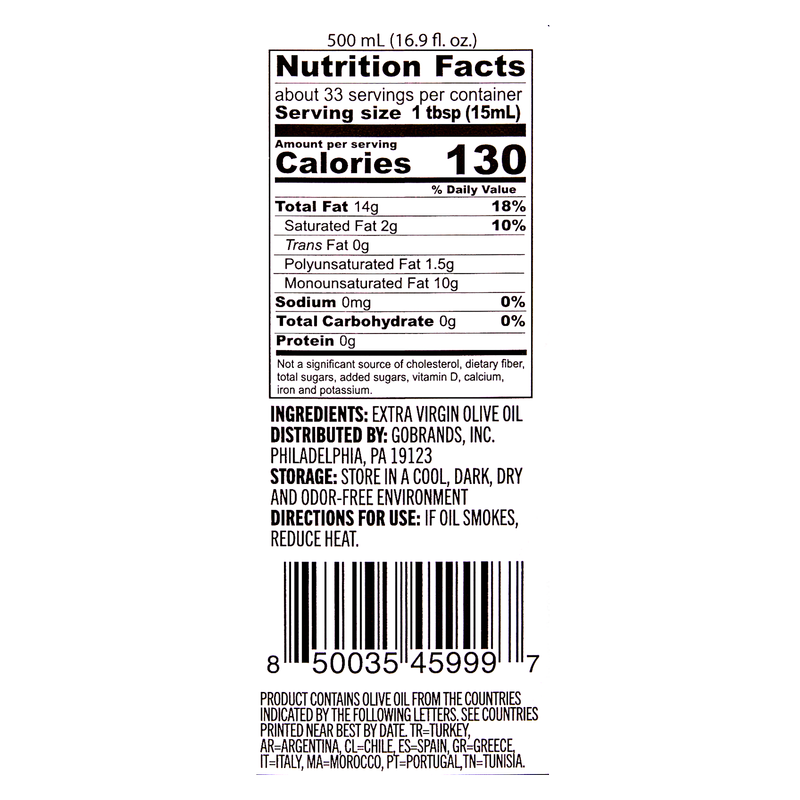 Basically Extra Virgin Olive Oil 16.9oz