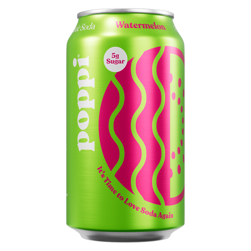 Poppi Prebiotic Soda Watermelon 12oz can