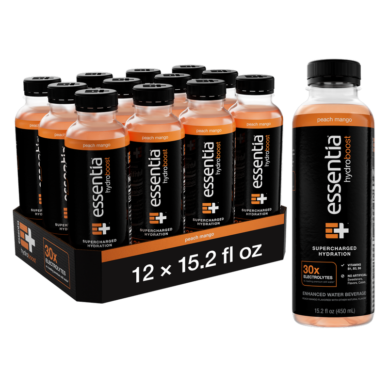 Essentia Hydroboost Mango Peach 12pk 15.2oz Bottle- XL