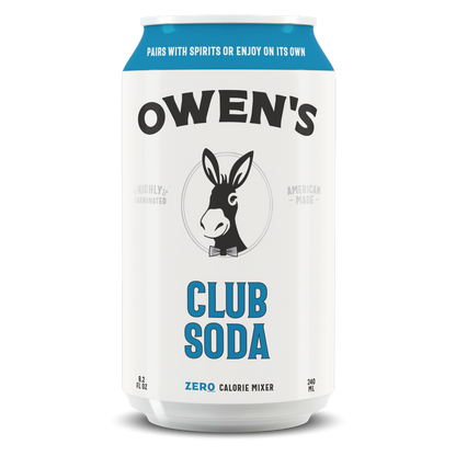 Owen's Club Soda 4pk 240ml Can