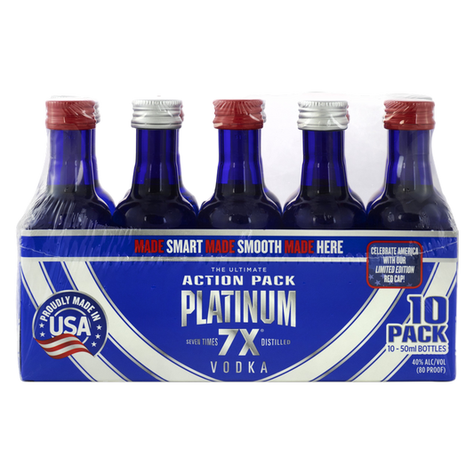Platinum 7X Vodka 10pk 50ml Btl (80 Proof)