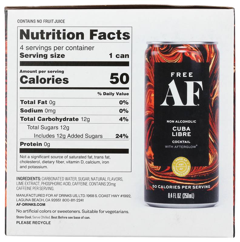 FREE AF Cuba Libre 4pk 8.4oz Can