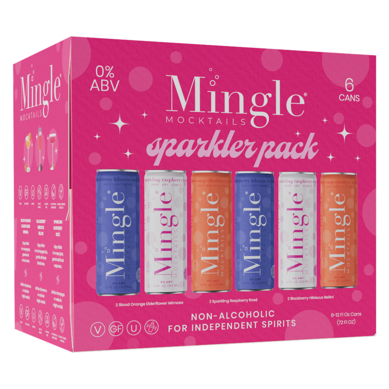 Mingle Mocktails Non-Alcoholic Sparkler Variety Pack 6pk 12oz Can