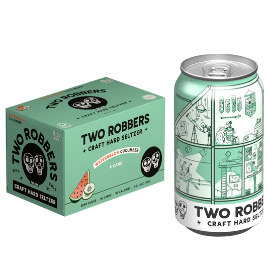 Two Robbers Watermelon Cucumber Seltzer 6pk 12oz Can 5.2% ABV