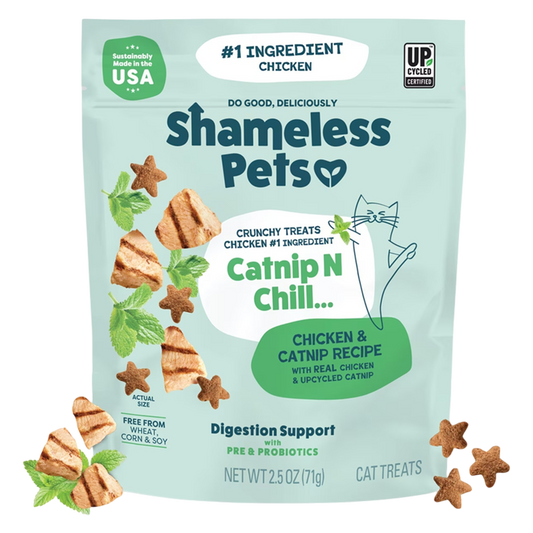 Shameless Pets Catnip N Chill Crunchy Cat Treats 2.5oz
