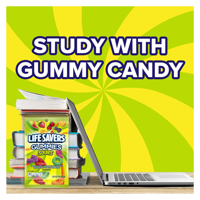 LIFE SAVERS Sour Gummy Candy Pack, Individually Wrapped Candy Bulk, Variety Flavors Box, 12 Bags of Sour Gummies