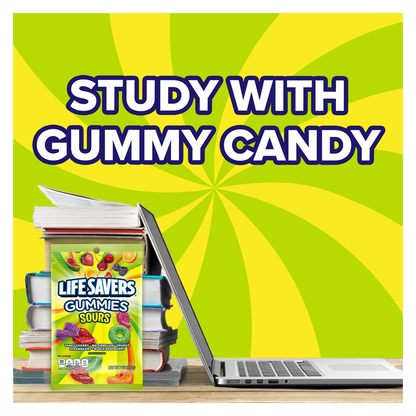 LIFE SAVERS Sour Gummy Candy Pack, Individually Wrapped Candy Bulk, Variety Flavors Box, 12 Bags of Sour Gummies