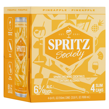 Spritz Society Pineapple 4pk 250ml Can 6.0% ABV