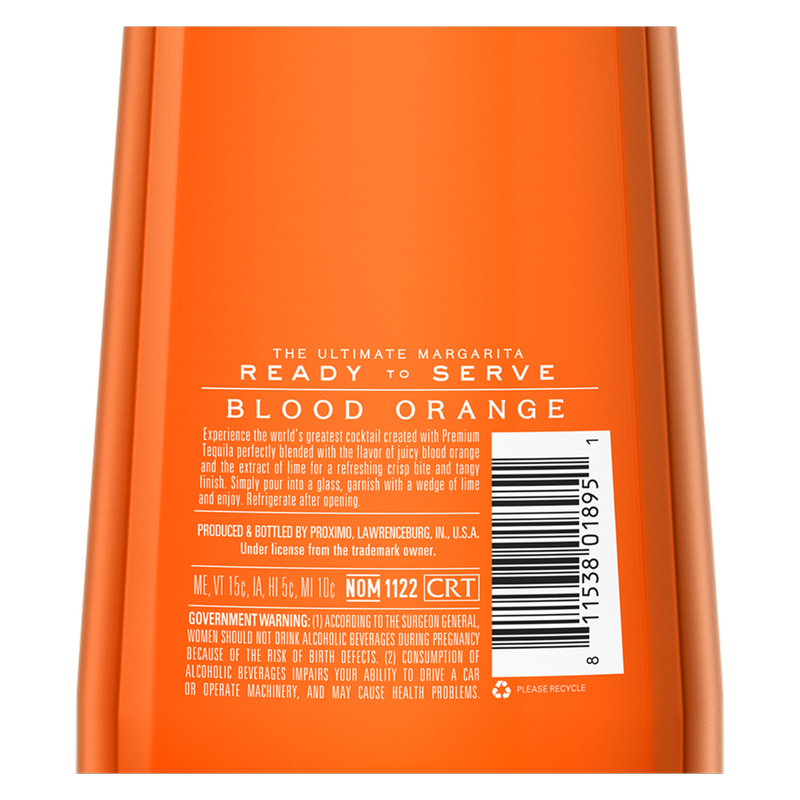 1800 The Ultimate Margarita Blood Orange Ready to Drink Cocktail 1.75L 9.95% ABV
