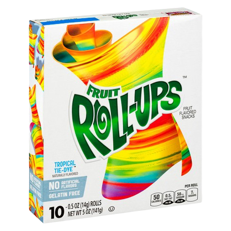 Fruit Roll Ups Tropical Tie Dye, 10 ct