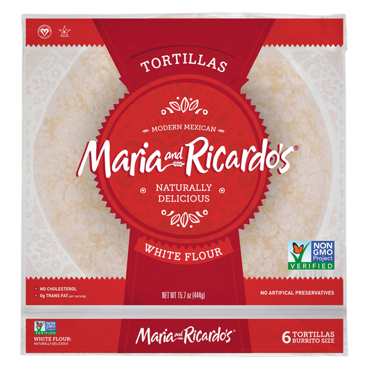 Maria & Ricardo's Burrito Size White Flour Tortillas - 15.7oz