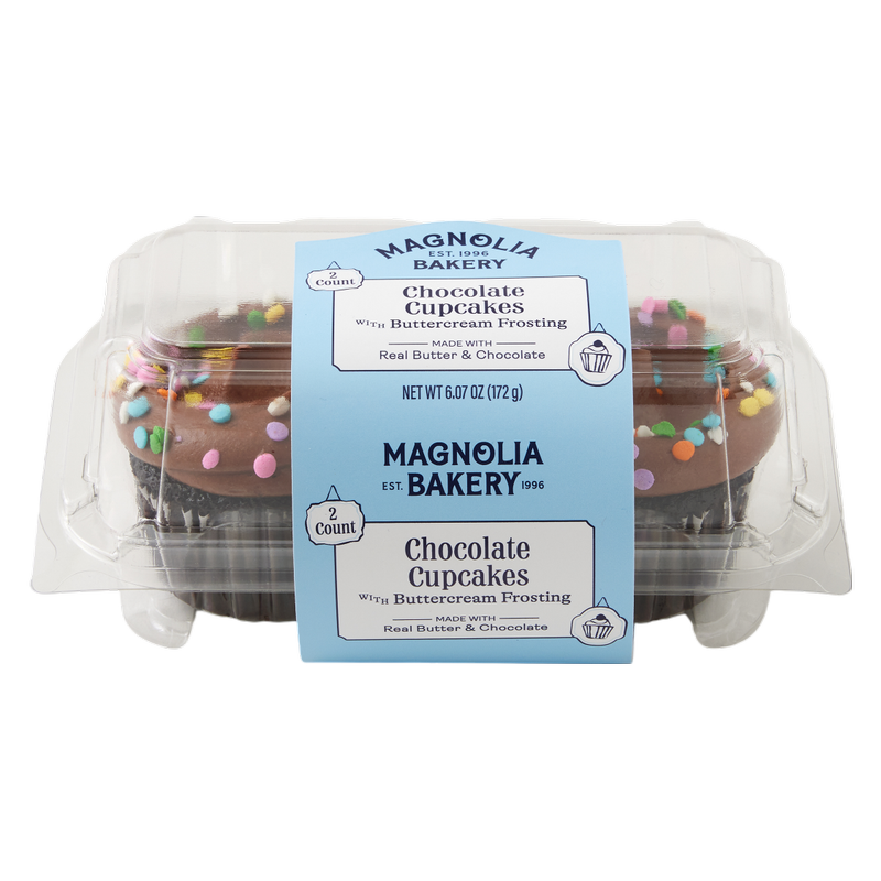 Magnolia Bakery Chocolate Cupcakes with Chocolate Buttercream- 2ct