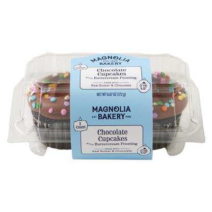 Magnolia Bakery Chocolate Cupcakes with Chocolate Buttercream- 2ct