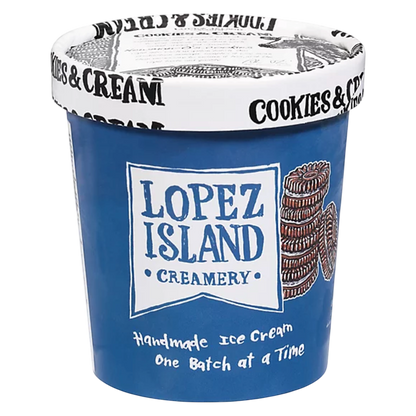 Lopez Island Cookies and Cream Ice Cream, 16 oz
