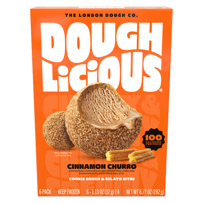 Doughlicious Cinnamon Churro Cookie Dough & Gelato Bites