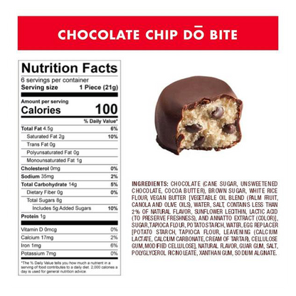 Better Bites Gluten Free Vegan Chocolate Chip DŌ Bites - 6ct