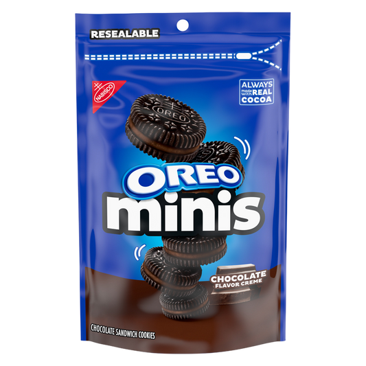 Oreo Minis Chocolate Creme Sandwich Cookies, 8oz