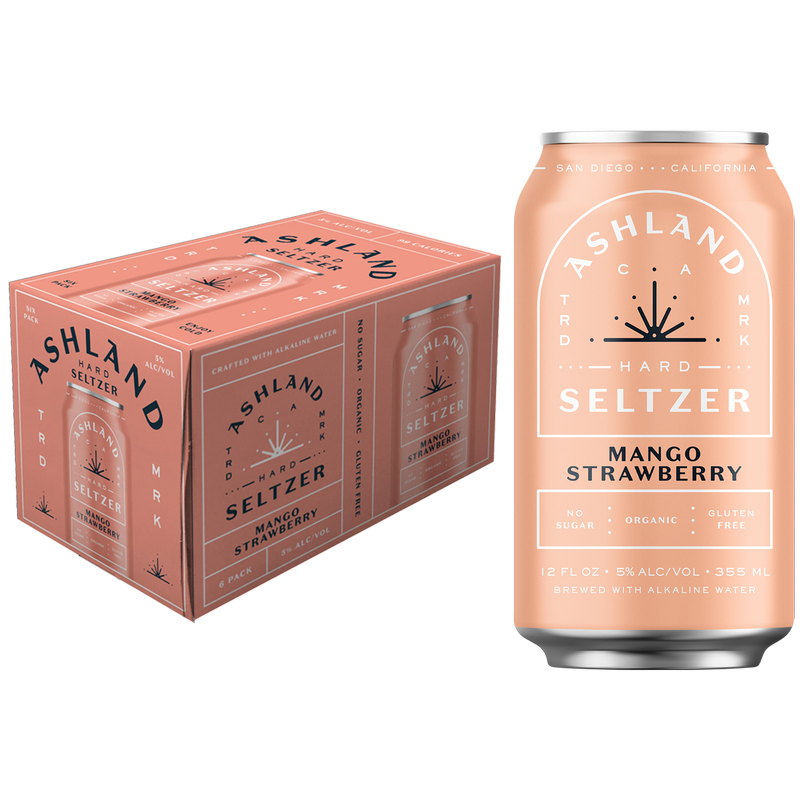 Ashland Hard Seltzer Mango Strawberry 6pk 12oz Can 5.0% ABV