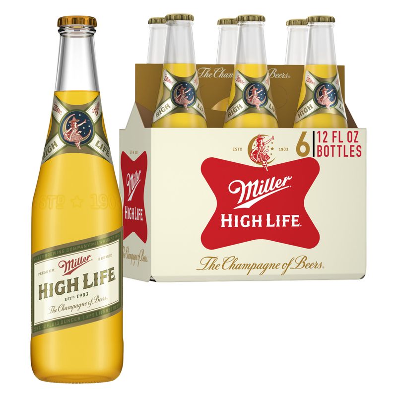 Miller High Life American Lager Beer 6pk 12oz 4.6% ABV