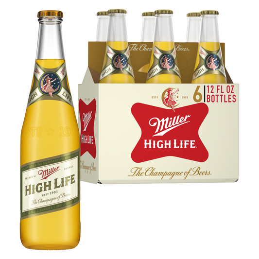 Miller High Life American Lager Beer 6pk 12oz 4.6% ABV