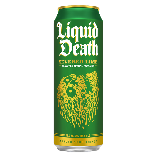Liquid Death Sparkling Water Severed Lime 19.2oz King Size Can