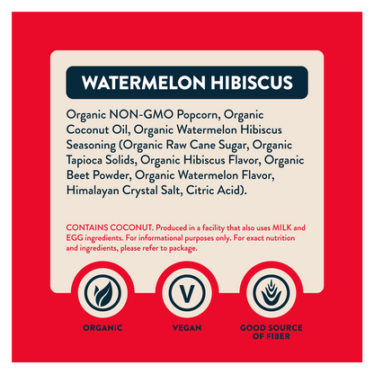 LesserEvil Watermelon Hibiscus Organic Popcorn 5oz