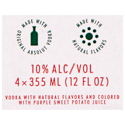 Absolut Berry Vodkarita 4pk 12oz Can 10.0% ABV